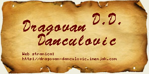 Dragovan Dančulović vizit kartica